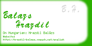 balazs hrazdil business card