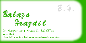 balazs hrazdil business card